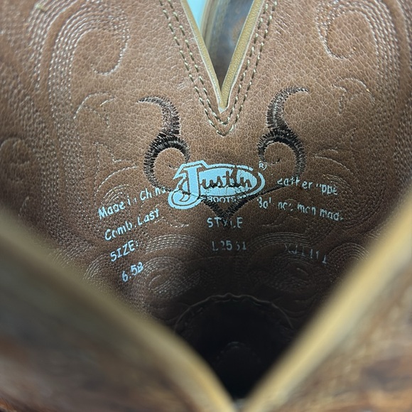 Justin Cowboy Boots Women’s Mckayla style Sz 6.5B - Picture 7 of 10